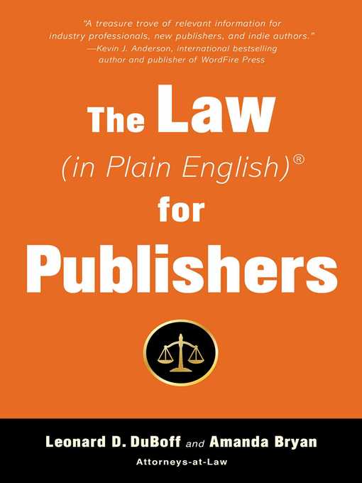 Title details for The Law (in Plain English) for Publishers by Leonard D. DuBoff - Wait list